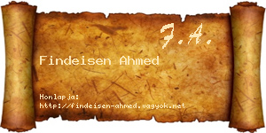 Findeisen Ahmed névjegykártya